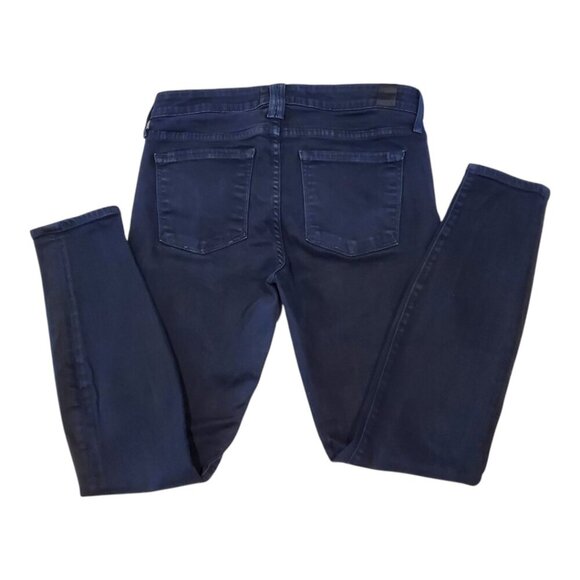 VINCE SZ 29 Ankle Skinny True Navy Wash Printed Stripe 5 Pocket Jeans - Picture 5 of 13